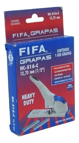 Grapas Fifa Hc-816-c Engrapa De 50 A 100 Hojas 1000 Grapas