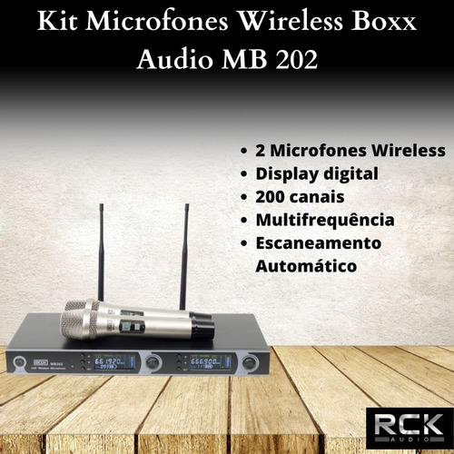 Kit Microfones Wireless Boxx Audio Mb 202