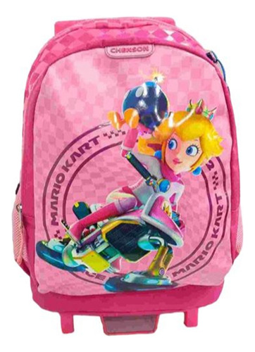 Mochila Ruedas Escolar Primaria Chenson Princesa Peach Moma Mb66254-f Carro De Fabrica