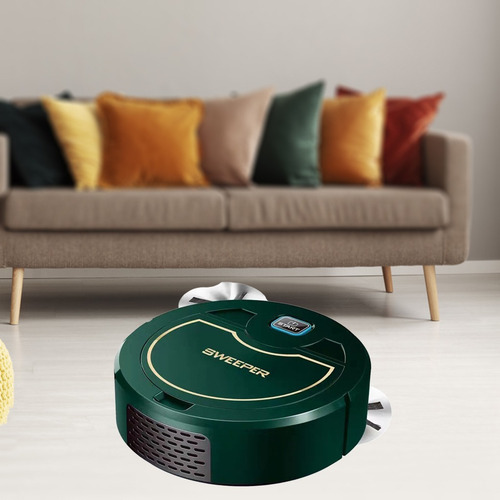 Robot Aspirador Con Sensor Inteligente 360 Verde