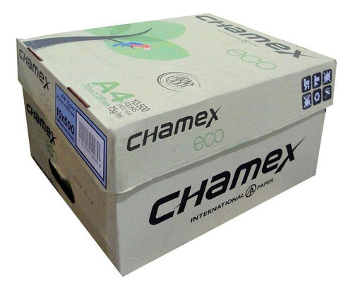 Papel Chamex Eco Reciclado A4 21cm X 29,7cm 75g 500 Folhas