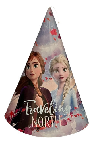18 Gorritos De Fiesta De Cumpleaños Frozen 2 Azul Claro