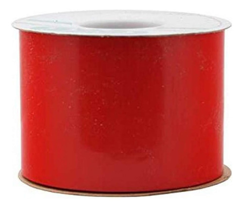 Offray Plastic Shine 4  Wide X 50 Yards-red Ribbon