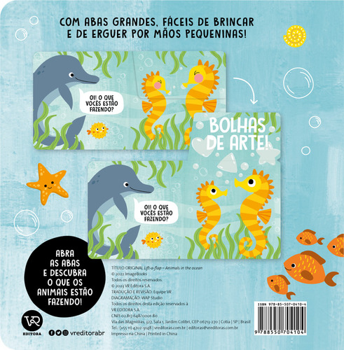 Abra a Aba - Animais no oceano, de STUDIO IMAGE BOOKS. Editorial VR Editora, tapa mole en português, 2023