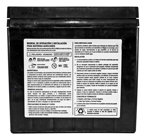 Bateria Auxiliar Lth Agm 12v 200 Amperes Modelo Aux14