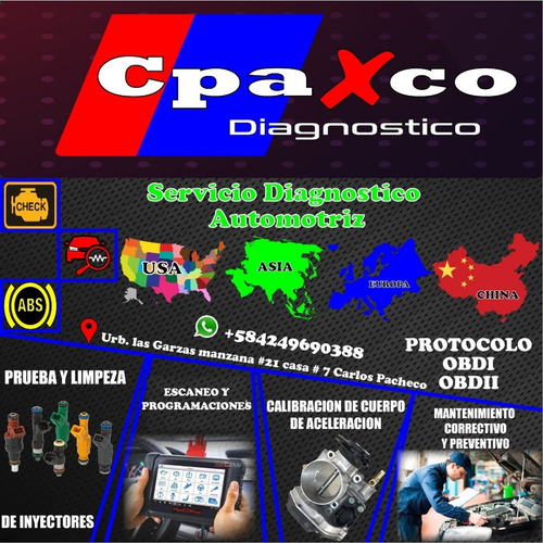 Imagen 1 de 10 de Cpaxco Diagnostico Serv Escanner Y Inyeccion Automotriz