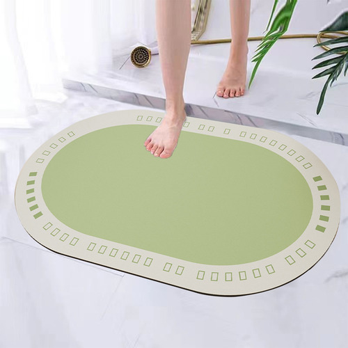 Tapete De Banho Com Suporte De Borracha Seca Superabsorvente