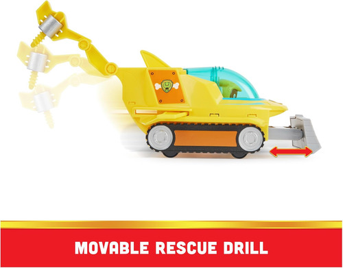 Paw Patrol Rubble Aqua Pup Set Con Vehículo Transformable