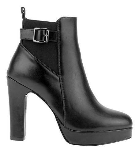 Bota Plataforma C/tacón Alto Yaeli Negro Mujer 1251