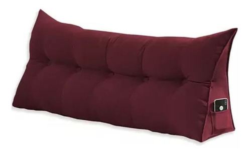 Almofada Cabeceira Ana King 195cm Suede Marsala Descanso