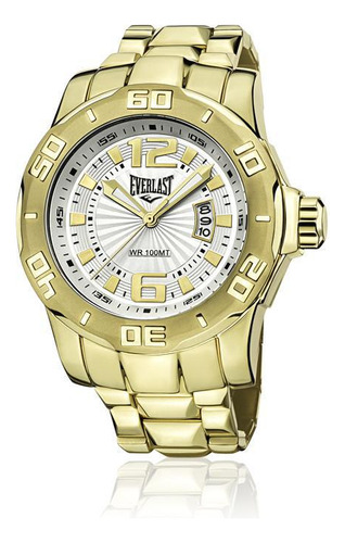 Relógio De Pulso Everlast Masculino Pulseira Aço E660