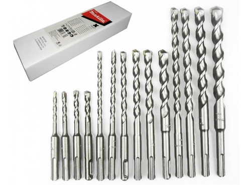 Set Brocas Cincel Punto Sds-plus 14 Pcs Makita D-71956 