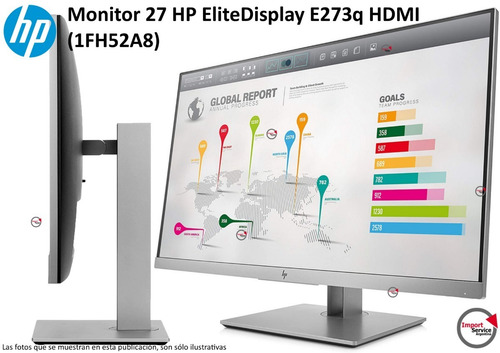 Imagen 1 de 10 de Monitor 27 Hp Elitedisplay E273q Hdmi (1fh52a8)