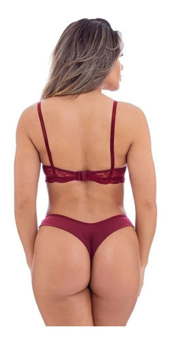 Kit 2 Conjuntos Lingerie Sexy E Calcinha Fio Duplo