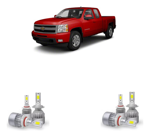 Kit Ultra Led Chevrolet Silverado 97/2001 Alto Baixo Milha