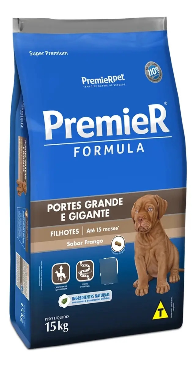 Ração Premier Cães Filhotes Portes Grande E Gigante 15 Kg