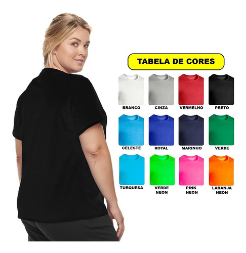 Imagem 5 de 6 de Kit 3 Camisetas Esportiva Plus Size Unissex Treinos Academia