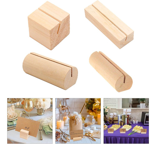 20 Portatarjetas De Madera Para Tarjetas De Visita Y Notas