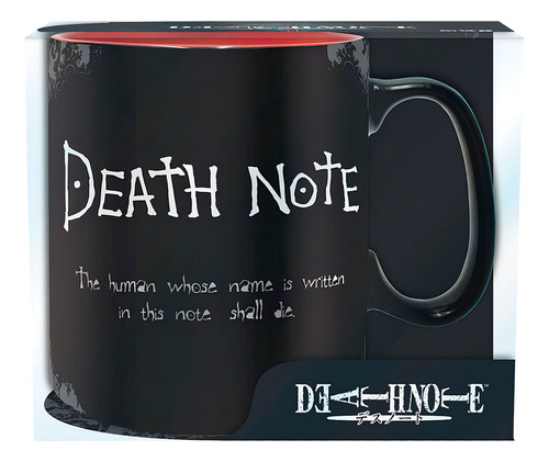 Taza De Death Note-mug-460 Ml-death Note-matte Color Negro