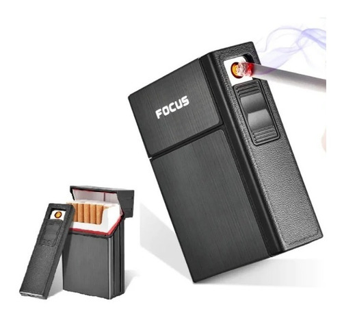 Caja Porta Cigarros Con Encendedor Electrónico Portatil Usb