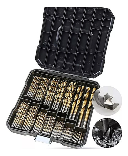 Hapemein® Juego De Brocas De Acero Rápido Para Metal Y Madera, 99 Pzs