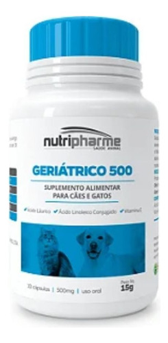 Geriatrico 500 Pet 30 Cápsulas Vitamina Senior