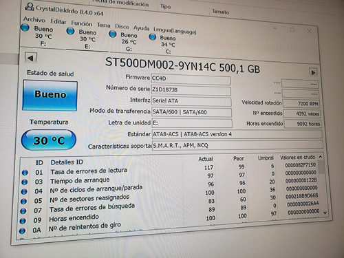 Disco Rigido 500 Gb Sata3 7200 Rpm. Testeado! Garantía!!