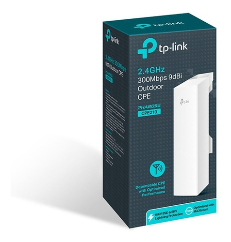 Antena Exterior Tp-link Cpe210 2.4ghz 300mbps 9dbi 500mw