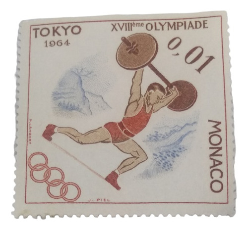  Timbre Postal De Mónaco Olimpiadas Tokyo 1964 Nuevos 