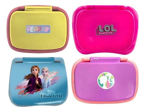 Ordenador portátil infantil Frozen 2, portugués inglés, 19 cm, 8303, color azul