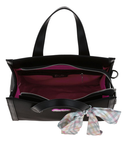 Bolso Satchel Mediano Barbie Gorett Daniela Color Negro