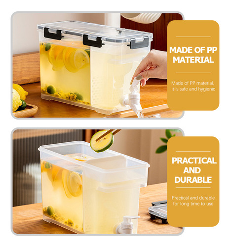 L Recipiente Con Tapa, Cubo De Té Hervido En Frío For Nevera