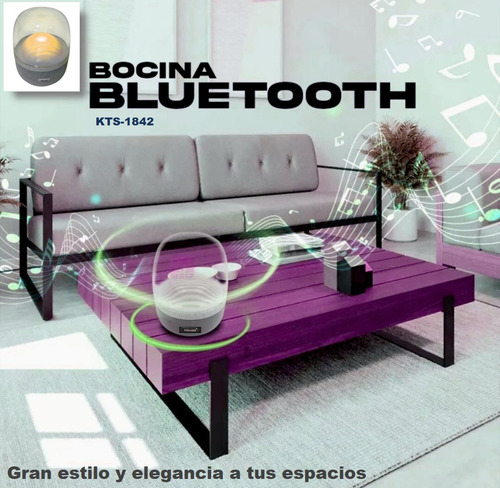 Bocina Capsula Bluetooth Audio Rítmica Recargable Led Multic