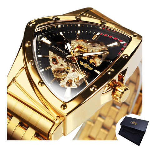 Reloj Winner S1225 De Acero Inoxidable Con Forma De Triángul