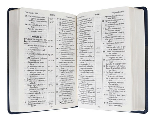 Imagen 5 de 10 de Biblia Rvr1909 (antigua) Letra Grande Imit. Piel Azul Marino