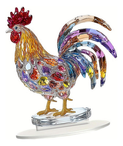 Letrero Acrílico Del Gallo 2d Con Placa Decorativa De