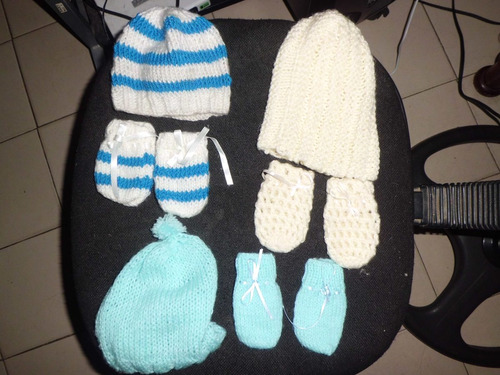 Gorros Y Guates Para Bebes Recien Nacidos Tejidos