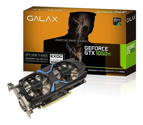 Placa de vídeo Nvidia Galax  EXOC GeForce GTX 10 Series GTX 1050 Ti 50IQH8DVN6EC 4GB