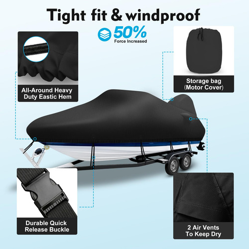 Lona Cobertor Cubre Lancha Boatpro 4.27 A 4.82m De Eslora N