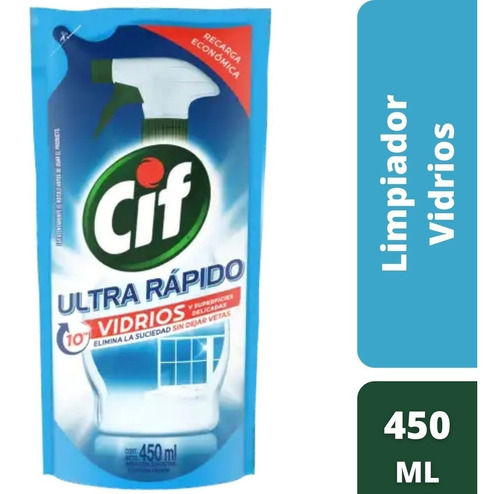 Cif Vidrios Y Multiuso Repuesto X 450ml