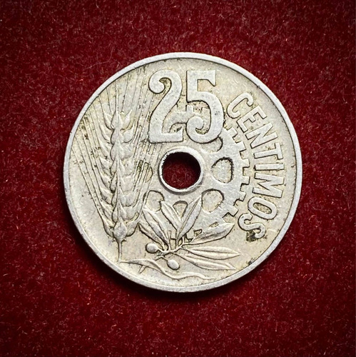 Moneda 25 Céntimos España 1934 Km 751 Republica Española (Usado)