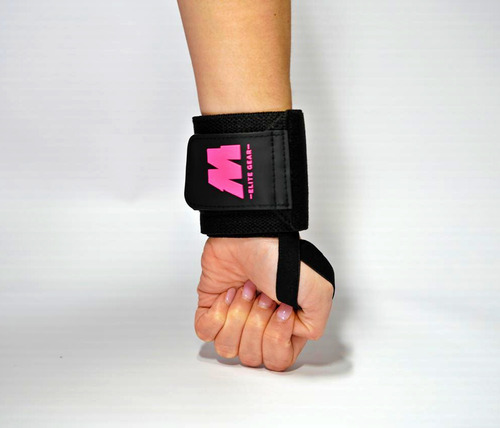 Muñequera Premium Mmedd Gym Fuerza Crossfit Protection Pinkk