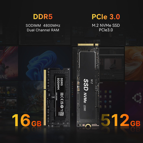 Mini Gaming Pc Bosgame P3 Ryzen 9 6900hx 16gb 512gb Ssd