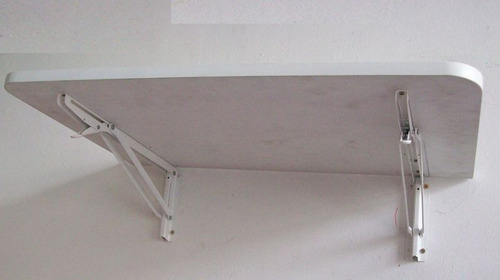 Mesa Dobrável Parede Cozinha Mdf 100x40 Braços Aluminio