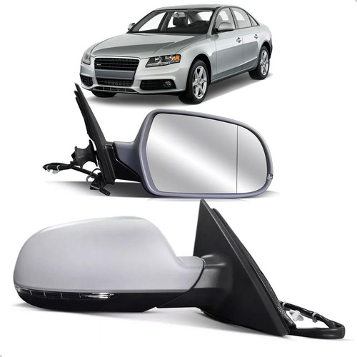 Par Retrovisor A4 2009 10 11 2012 Elétrico Com Pisca Primer