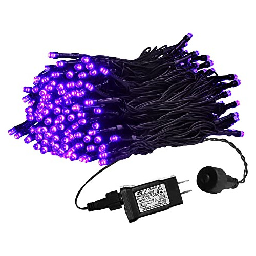 200 Luces De Navidad Moradas Led, 66 Pies, Enchufables,...
