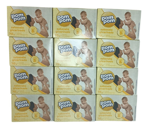 Kit 12 Sabonete Pompom Glicerina