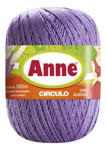 Linha Anne De Crochê Tricô 500m 295 Tex Círculo Cor Azaleia