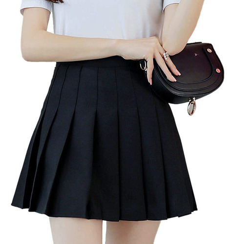Minifalda De Tenis Con Falda Plisada Cintura Alta Para Mujer