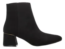 Comprar Botines Mujer Paulina Negro Gamuza Elegante Tacón 5.5 Cm